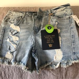 Distressed Jean shorts